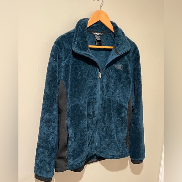 The North Face Fuzzy Teal Teddy Fleece Zip Up - Picture 4 of 5